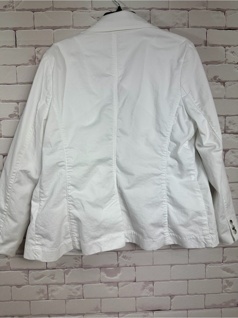 L.L. Bean White Women's Casual Tailored Blazer - Picture 7 of 7